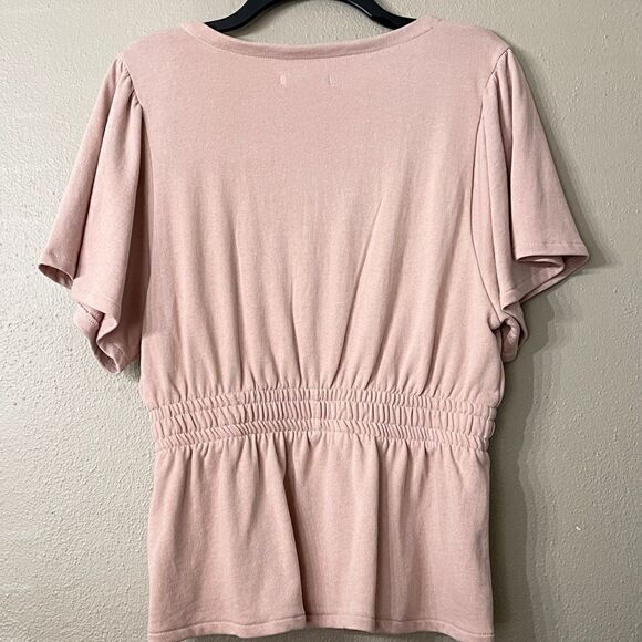 Saks Fifth Avenue V Neck Cotton Top Size M - Picture 2 of 4